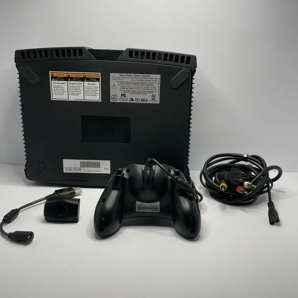 Original Xbox Console Bundle + Duke Controller + OEM Cables – Serviced, Tested